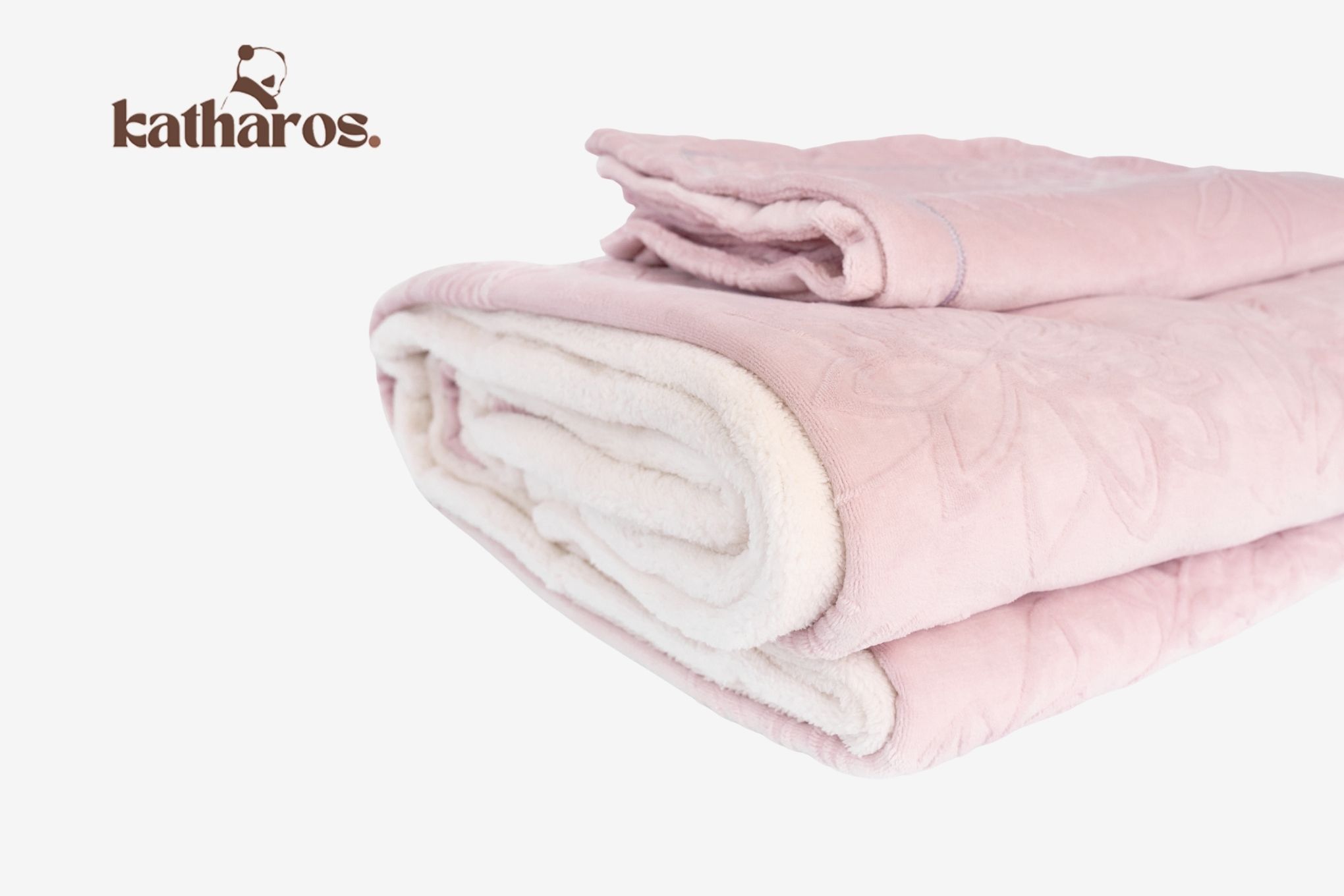COLCHA MULTIUSO DE INVIERNO ROSA PASTEL